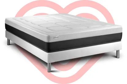 Ensemble Matelas Sommier 180x200 cm - Sommier Blanc (en kit) - Vital Form