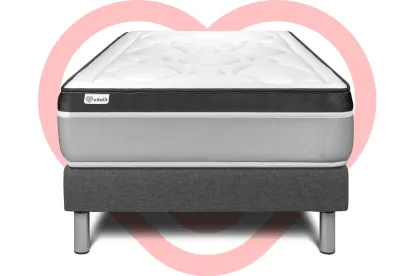 Ensemble Matelas Sommier 90x200 cm - Sommier Gris (en kit) - Vital Ergo