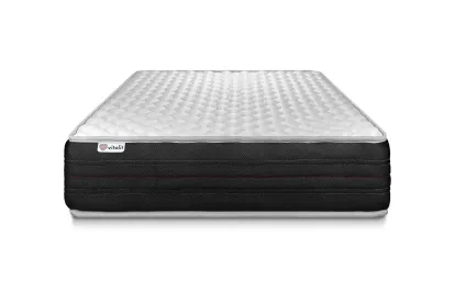 Ensemble Matelas Sommier 90x200 cm - Sommier Blanc (déjà monté) - Vitalmemo One