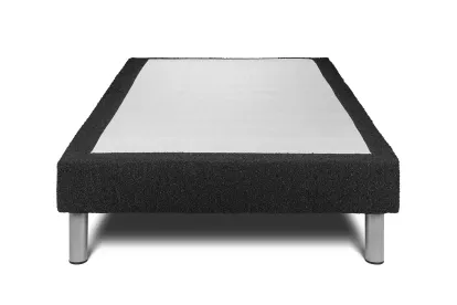 Ensemble Matelas Sommier 90x190 cm - Sommier Noir (déjà monté) - Vitalmemo