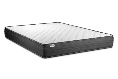 Ensemble Matelas Sommier 90x190 cm - Sommier Noir (en kit) - Vitalpower