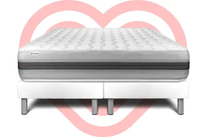 Ensemble Matelas Sommier 160x200 cm - 2 Sommiers Blanc - Vitalspring Recover