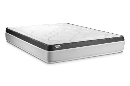 Ensemble Matelas Sommier 160x220 cm - Sommier Noir (en kit) - Vital Ergo