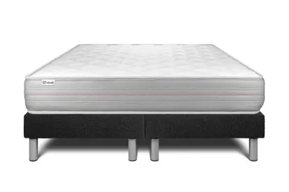 Ensemble Matelas Sommier 160x200 cm - 2 Sommiers Noir - Vitalmemo