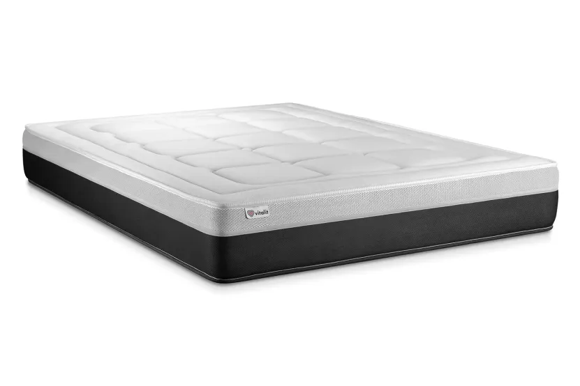 Ensemble Matelas Sommier 135x200 cm - Sommier Gris (en kit) - Vital Form