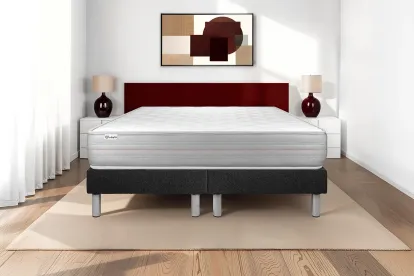 Ensemble Matelas Sommier 180x200 cm - 2 Sommiers Noir - Vitalmemo