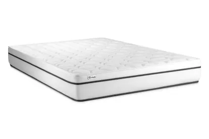 Ensemble Matelas Sommier 150x190 cm - Sommier Blanc (en kit) - Vital Spa