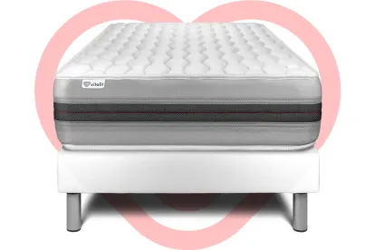 Ensemble Matelas Sommier 90x200 cm - Sommier Blanc (en kit) - Vitalspring Recover