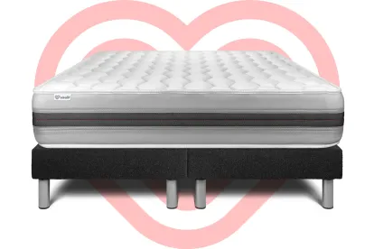 Ensemble Matelas Sommier 180x200 cm - 2 Sommiers Noir - Vitalspring Recover