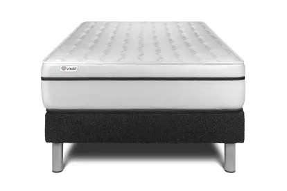 Ensemble Matelas Sommier 120x200 cm - Sommier Noir (en kit) - Vital Spa