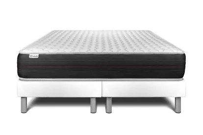 Ensemble Matelas Sommier 180x200 cm - 2 Sommiers Blanc - Vitalspring