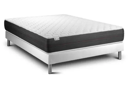 Ensemble Matelas Sommier 140x220 cm - Sommier Blanc (en kit) - Vitalspring