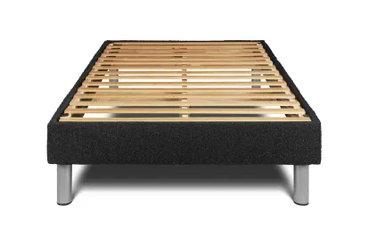 Ensemble Matelas Sommier 90x200 cm - Sommier Noir (en kit) - Vitalmemo One