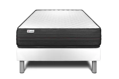 Ensemble Matelas Sommier 90x190 cm - Sommier Blanc (en kit) - Vitalpower