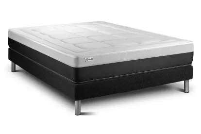 Ensemble Matelas Sommier 160x190 cm - Sommier Noir (en kit) - Vital Form