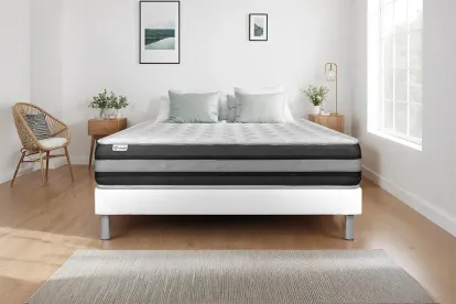 Matelas 140x220 cm Ressorts ensachés et Mémoire de forme - Vitalspring Zen