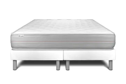 Ensemble Matelas Sommier 160x200 cm - 2 Sommiers Blanc - Vitalmemo