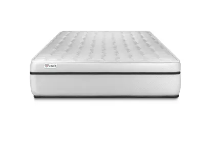 Ensemble Matelas Sommier 90x190 cm - Sommier Blanc (en kit) - Vital Spa