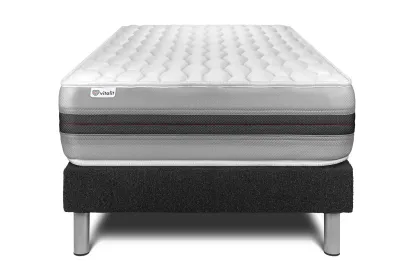 Ensemble Matelas Sommier 120x200 cm - Sommier Noir (en kit) - Vitalspring Recover
