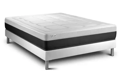 Ensemble Matelas Sommier 200x200 cm - Sommier Blanc (en kit) - Vital Form