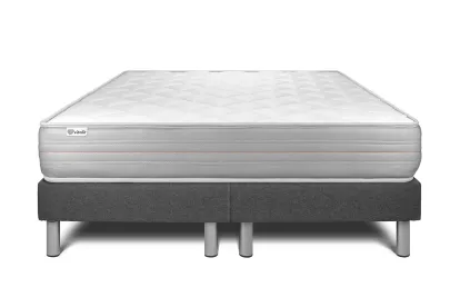Ensemble Matelas Sommier 180x200 cm - 2 Sommiers Gris - Vitalmemo