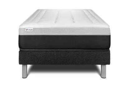 Ensemble Matelas Sommier 120x200 cm - Sommier Noir (en kit) - Vital Form