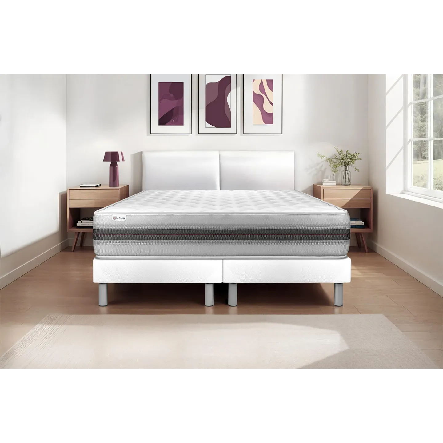 Matelas 160x200 Cm Epaisseur 26 Cm Avec Noyau à Ressorts Ensachés