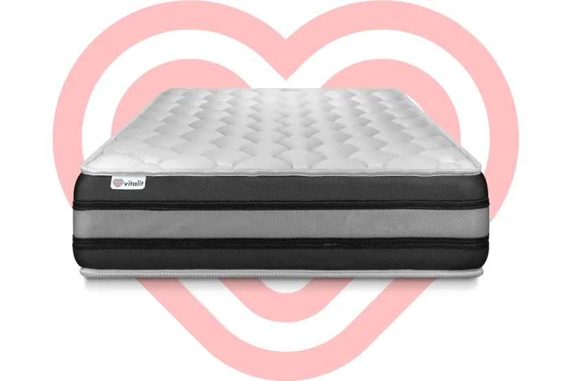Matelas 70x200 cm Ressorts ensachés et Mémoire de forme - Vitalspring Zen