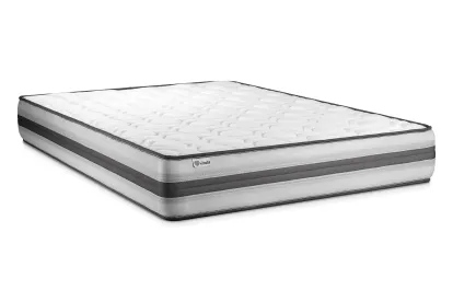 Ensemble Matelas Sommier 140x200 cm - Sommier Gris (déjà monté) - Vitalpower Recover