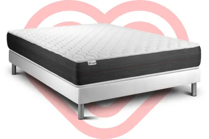 Ensemble Matelas Sommier 150x200 cm - Sommier Blanc (en kit) - Vitalspring