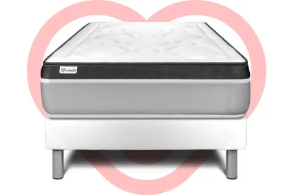 Ensemble Matelas Sommier 120x200 cm - Sommier Blanc (en kit) - Vital Ergo