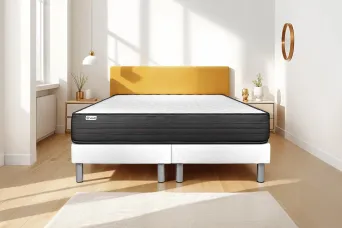 Ensemble Matelas Sommier 160x200 cm - 2 Sommiers Blanc - Vitalpower
