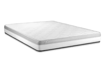 Pack lit complet 200x200 cm - Matelas + Sommier Noir (en kit) + 2 oreillers + Couette - Vital Relax